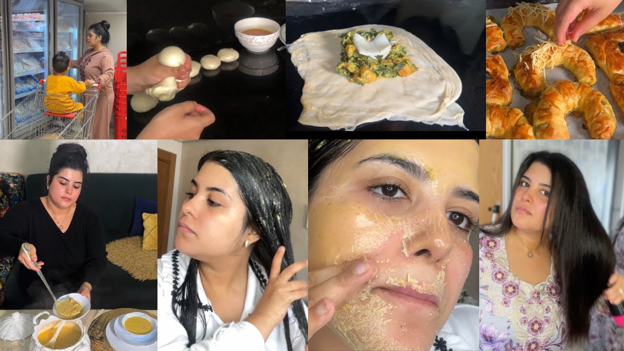 بديت براسي وكملتها بكوزينتي👌🏻الحداكة هاهي ولكن العناية زايدة نغزة ماسك للشعر وزيديك الوجه مراياا