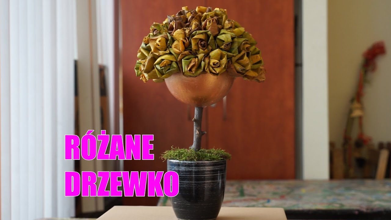 N&oacute;wka Sztuka - R&oacute;żane drzewko. Tutorial - jak wykonać ozdobne drzewko r&oacute;żane.