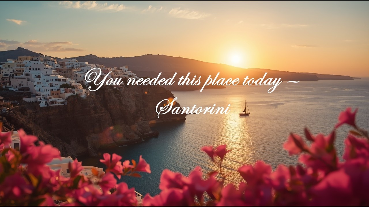 Santorini Greece Relaxing Ambience — Calm Coastal Scenery for Study, Sleep & Relaxation