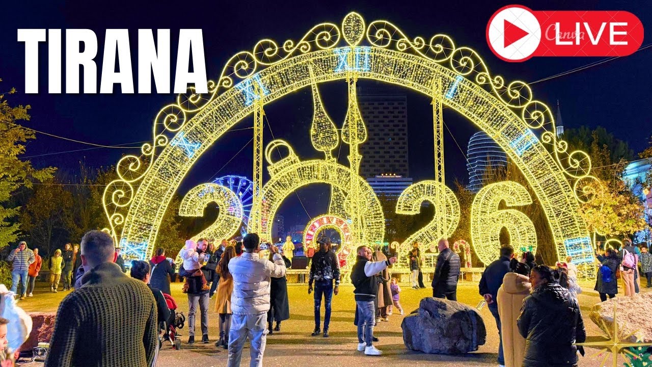 LIVE🔴 TIRANA NDEZ DRITAT E FESTAVE ✨🎄LIGHTS & CHRISTMAS MARKET