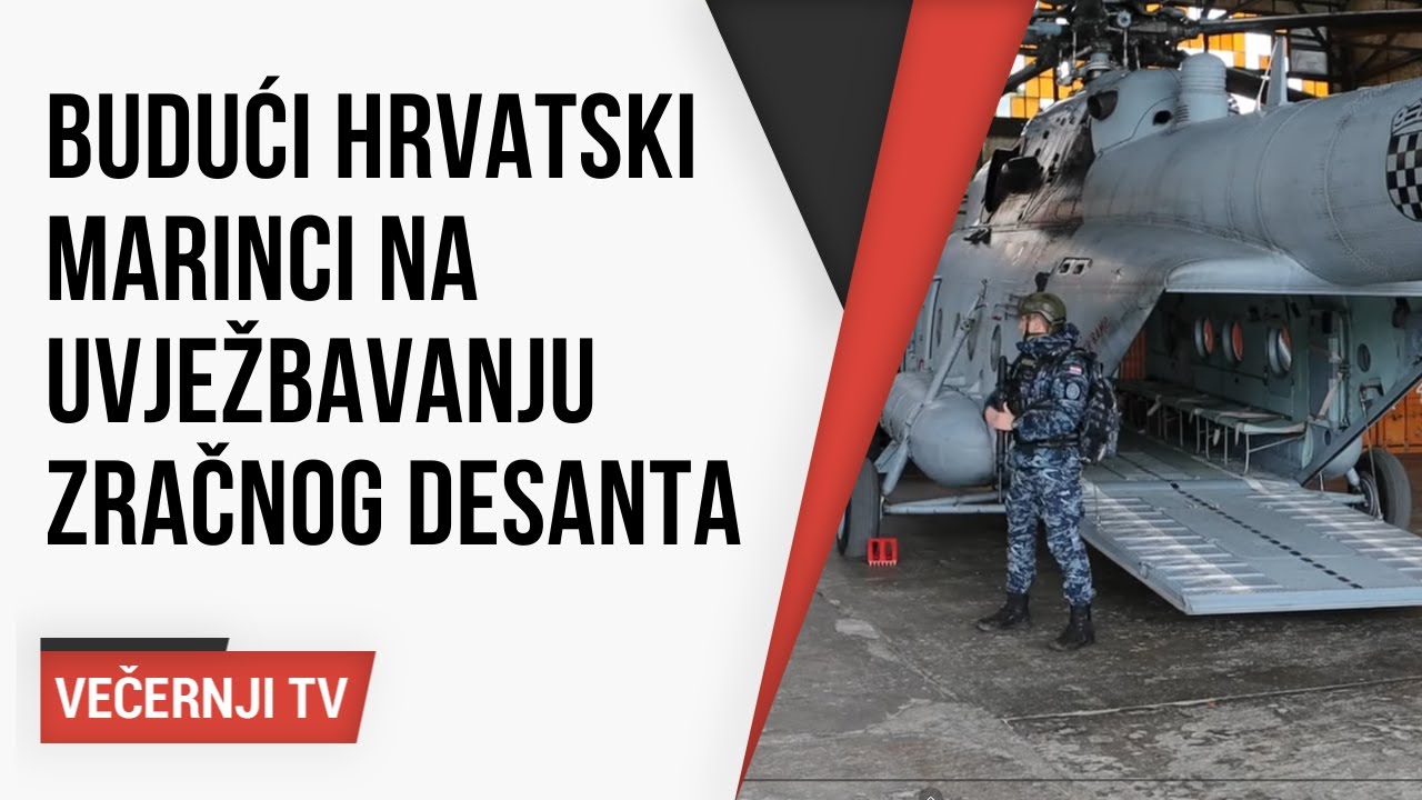 Budući hrvatski marinci na uvježbavanju zračnog desanta