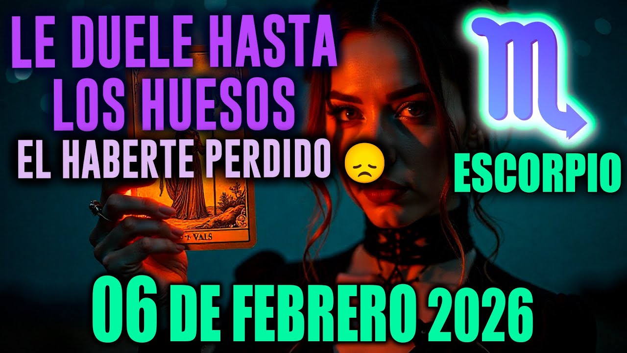 Escorpio ♏ LE DUELE HASTA LOS HUESOS EL HABERTE PERDIDO 😞 PERO MIRA QUE PASARÁ😱 horóscopo de hoy