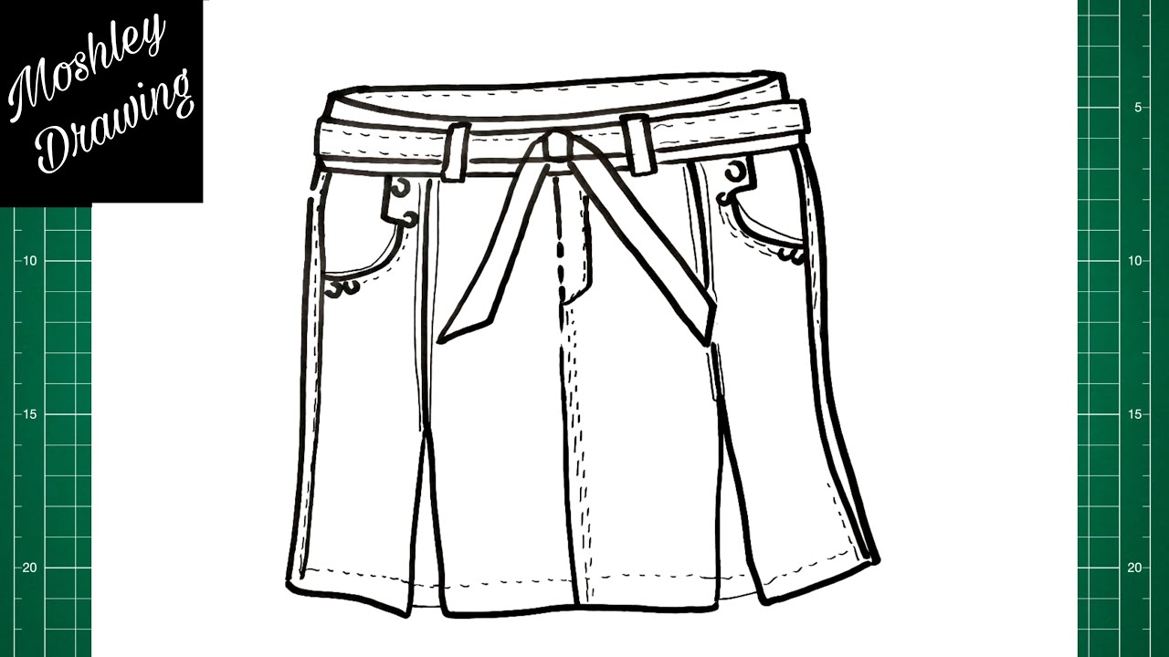 How to Draw a Jeans Skirt