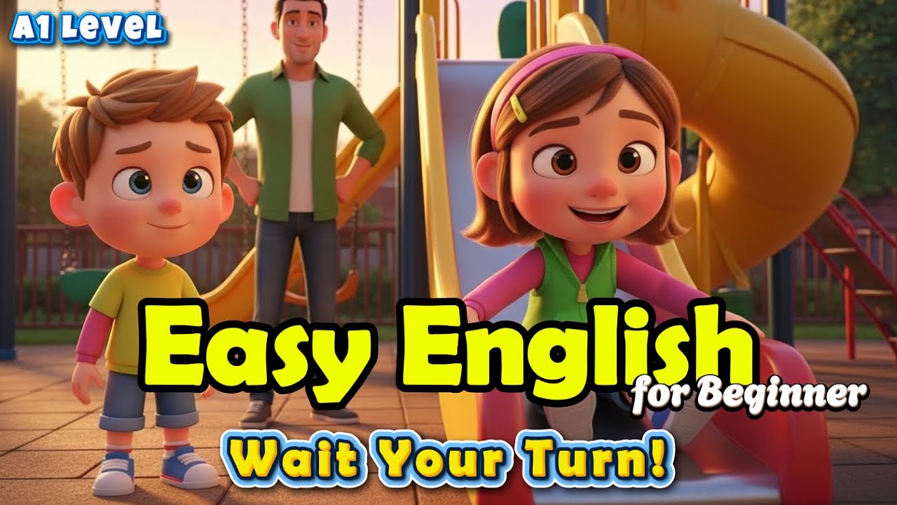 Wait Your Turn at the Playground - Easy English Story (A1) | #easyenglish