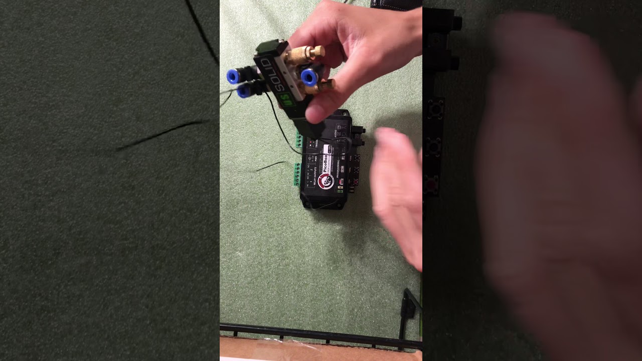 How to hook up a solenoid valve and motion sensor to a frightprops Picoboo controller