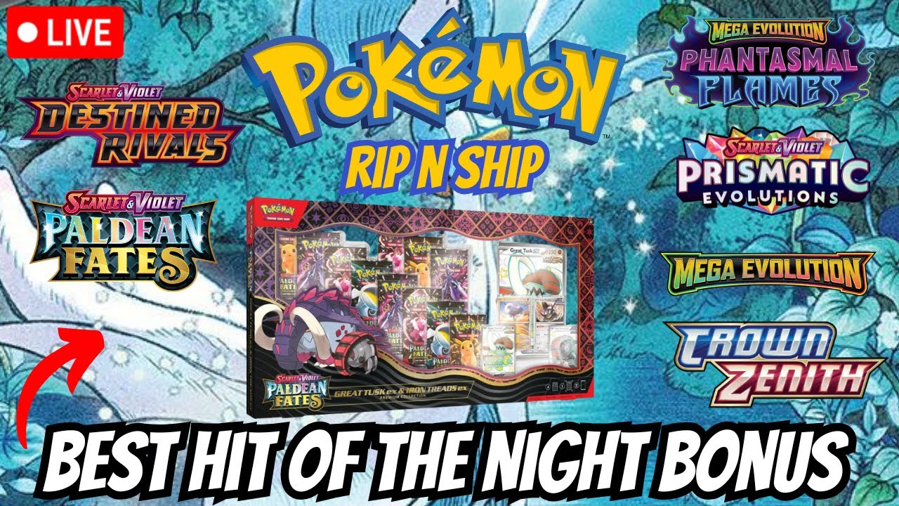 LIVE Pokemon RIP N SHIP! BEST HIT OF THE NIGHT BONUS!