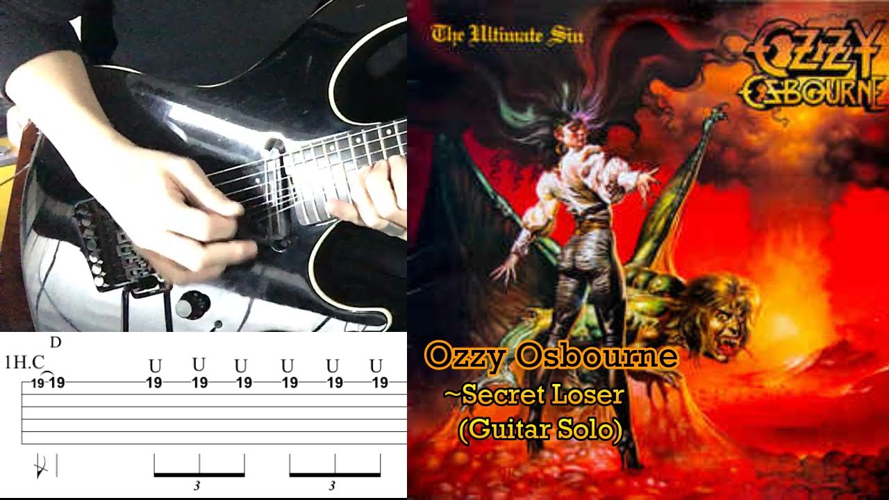 OZZY OSBOURNE - Secret Loser - Guitar Solo (Cover by Kosuke) with TAB