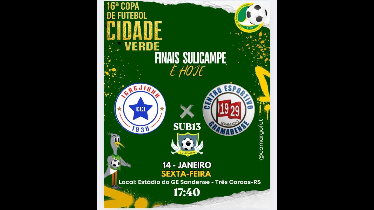 16ª COPA CIDADE VERDE ( GRANDE FINAL ) - IGREJINHA X GRAMADENSE  - SANDENSE