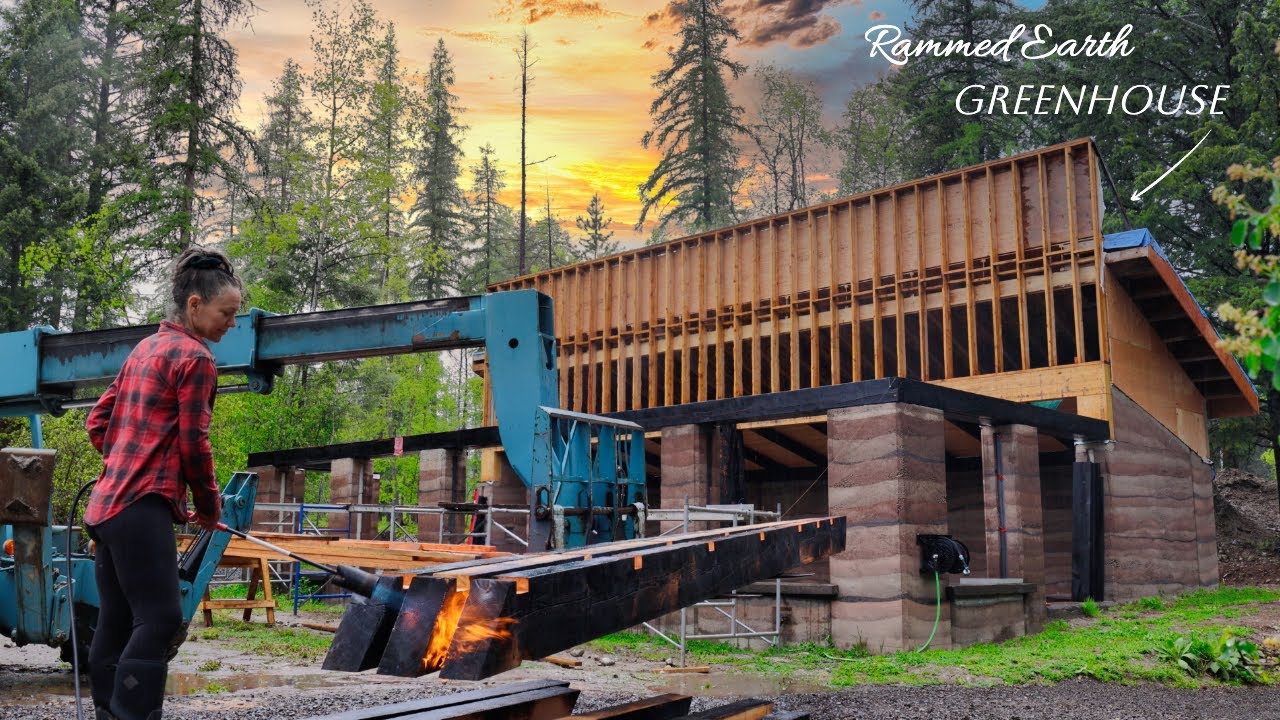 How We Built the Roof Beams for Our Rammed Earth Greenhouse | Sustainable Off-Grid Build