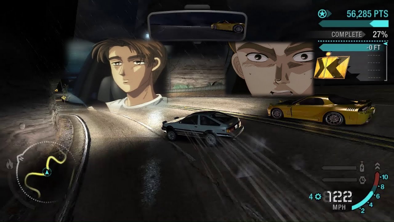 KANSEI DORIFTO (Inertia Drift) | Initial D Carbon Takumi vs Keisuke (AE86 vs FD3S)