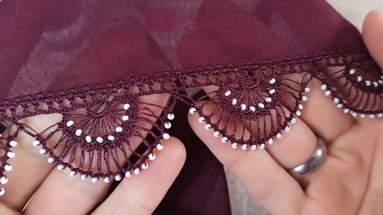 Kum Boncuklu Tığ Oya Modeli 39