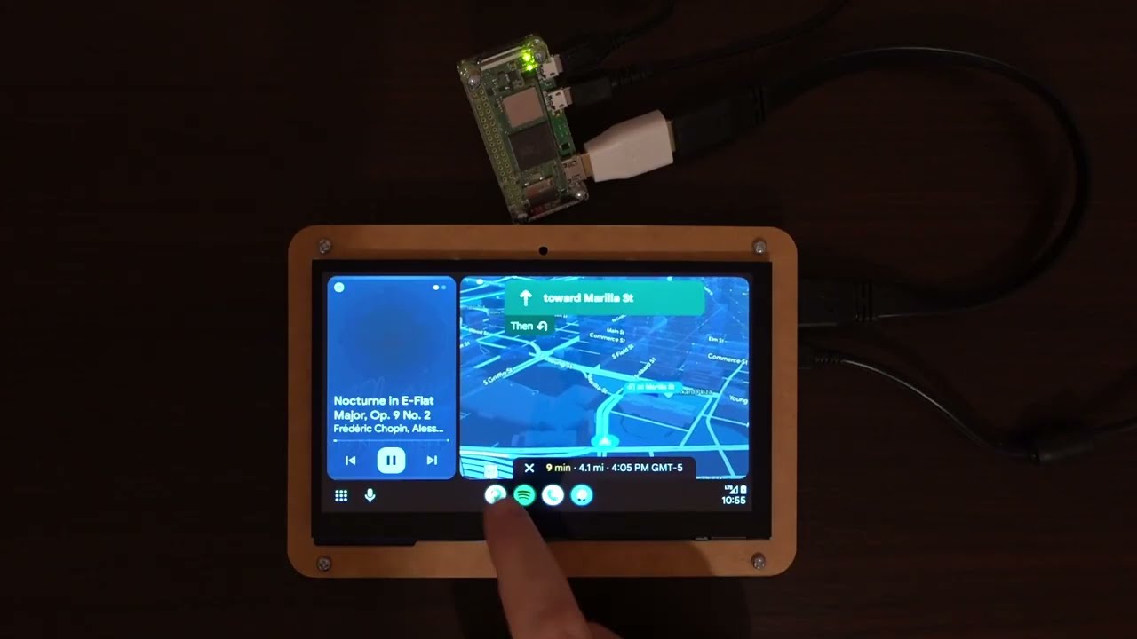 Android Auto on Raspberry Pi Zero 2 with Hudiy