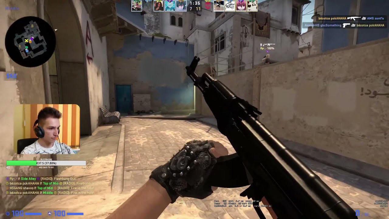 Atunci cand pici cu s1mple in echipa pe faceit