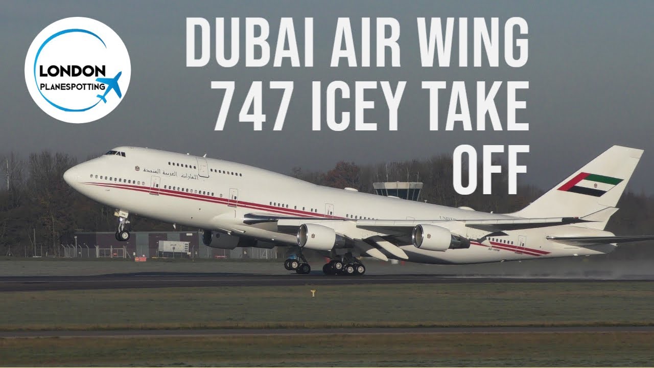 747 Takeoff Dubai Air Wing De-Iced - Stream Replay