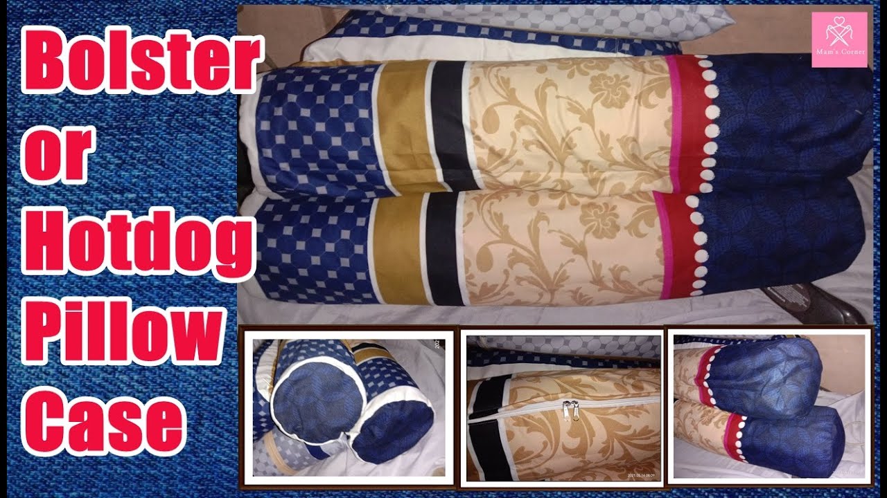 DIY BOLSTER or HOTDOG Pillow Case EASY Full Tutorial