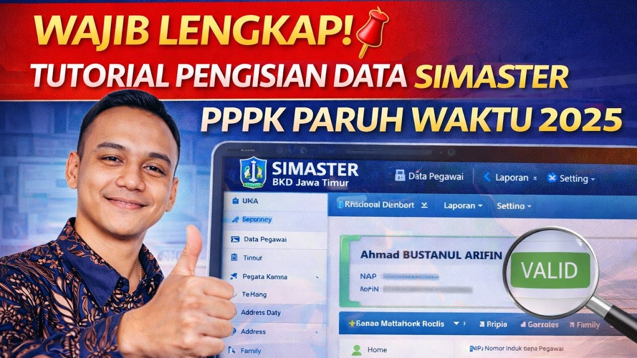 WAJIB LENGKAP! 📌 TUTORIAL PENGISIAN DATA SIMASTER BKD JATIM PPPK PARUH WAKTU 2025