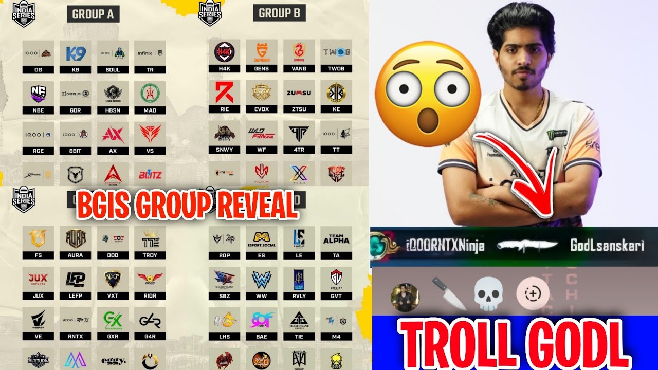 WTF Ninja Troll Godl 😱 BGIS THE GRIND GROUP REVEALED 🤯 RNTX,Godl,Soul Shocking Group ✅