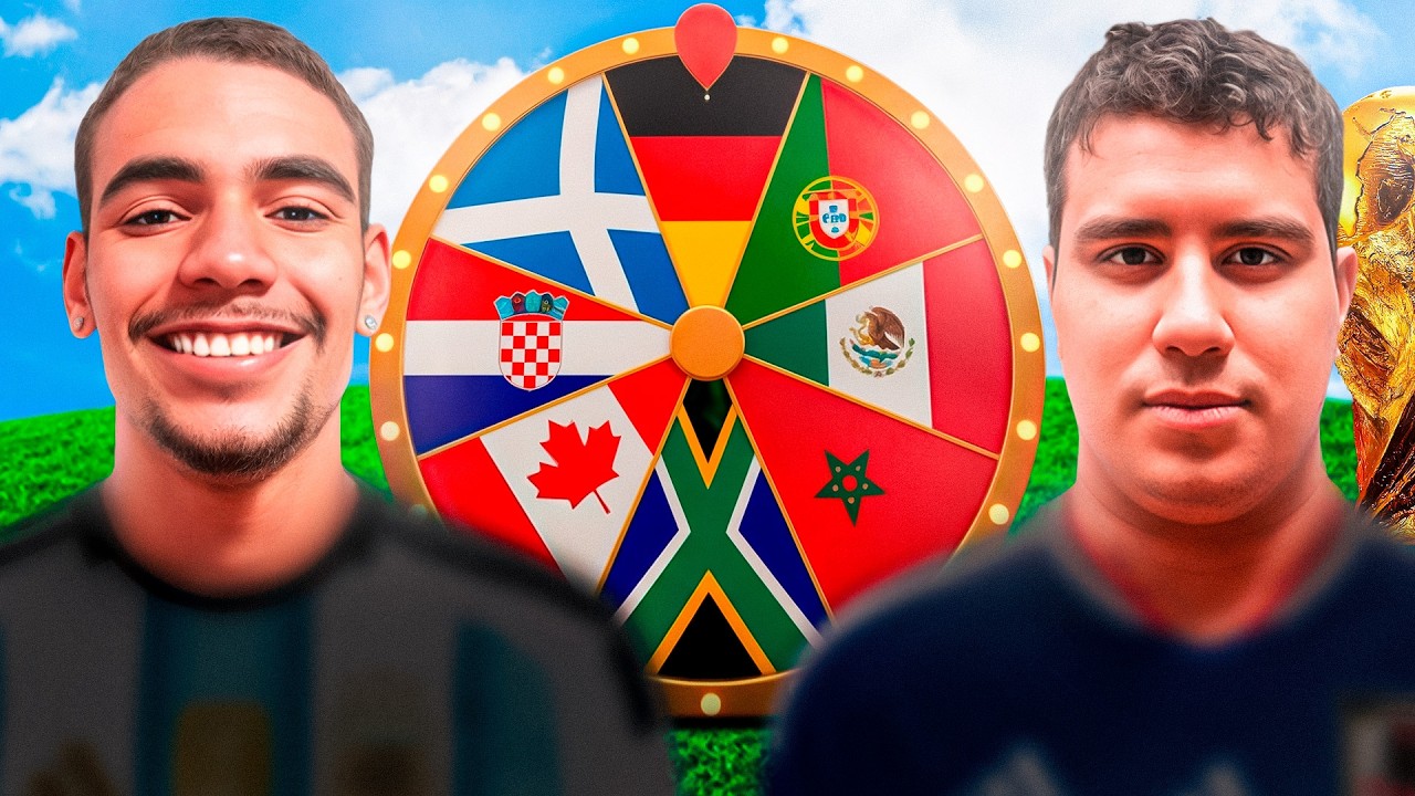 COPA DO MUNDO 2026… mas a ROLETA decide a seleção de CADA UM 🏆