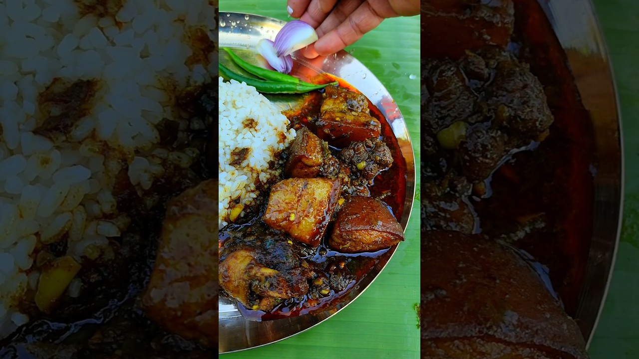 rice & spicy pork 😋 winter eating special