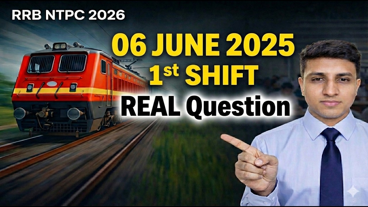 RRB NTPC 2026 | 6 June 2025 1st Shift Maths Paper Solution | REAL PYQ Questions 🔥