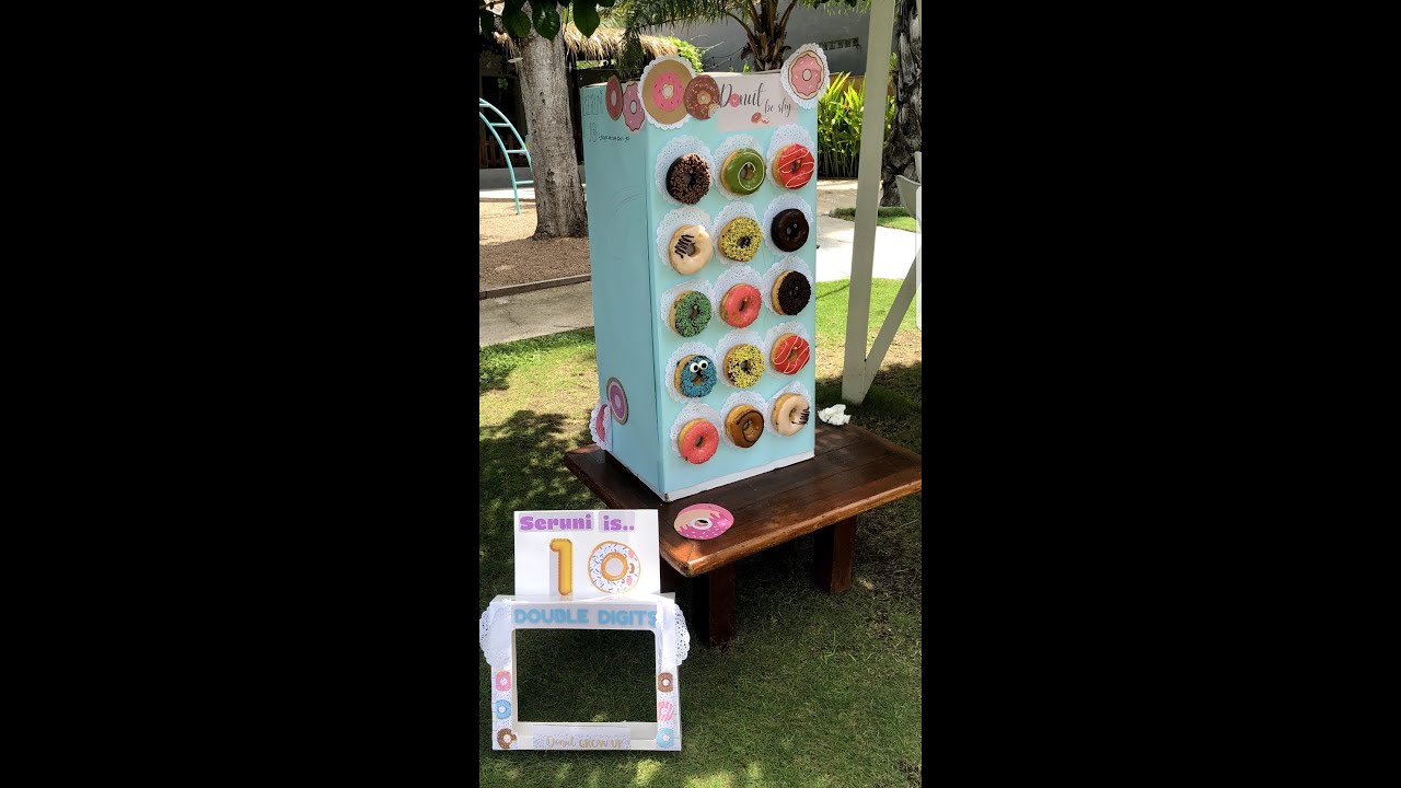DIY donut wall from a cardboard #recycle #diy #zerowaste