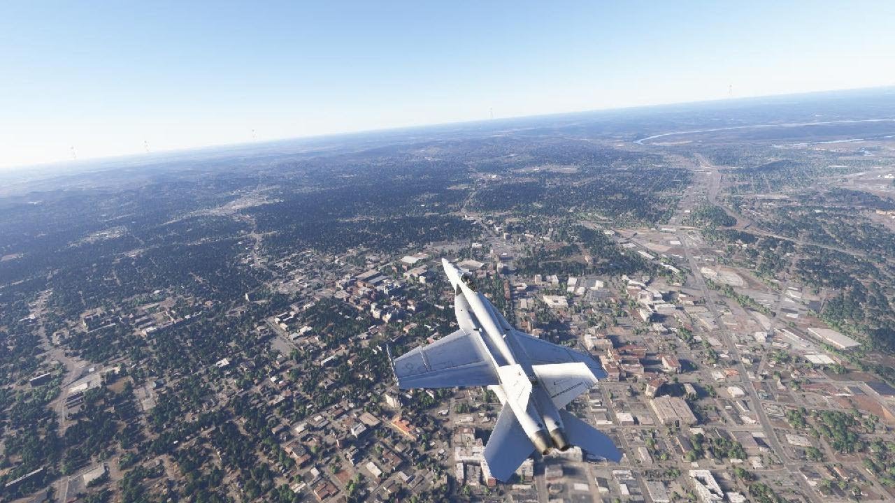 Flight Simulator F/A 18 Memphis - Nashville | Full Speed Flight | MSFS2024