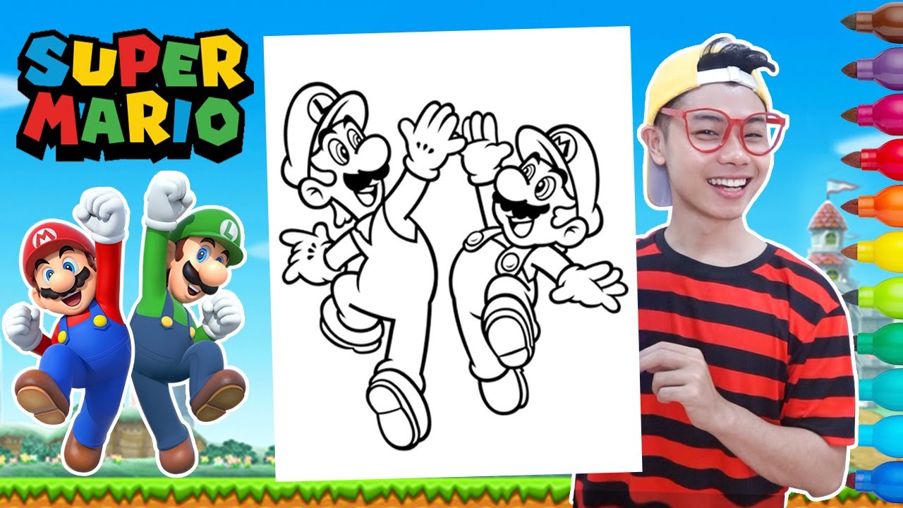Coloring Mario & Luigi Super Mario Bros Coloring Page | World of Colors