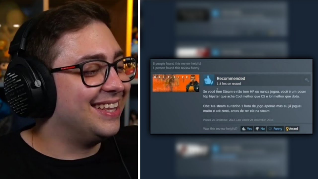 ALAN REAGINDO as REVIEWS da STEAM do GALAGOL KK