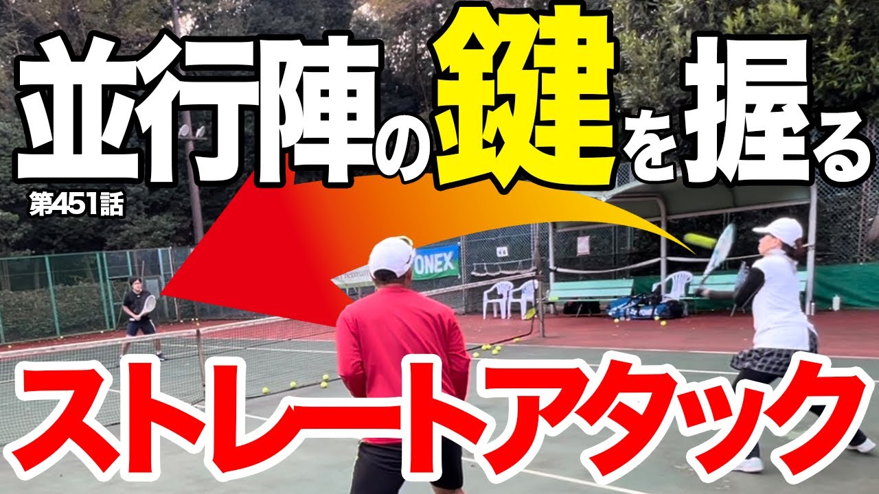 【テニス】並行陣の攻め方！Dr.きょとーが噛み砕いて説明します！！