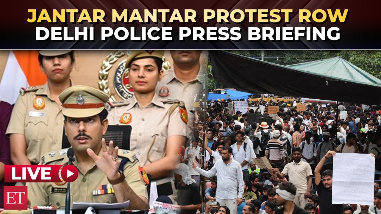 Delhi Police briefing on Jantar Mantar protest claims | LIVE