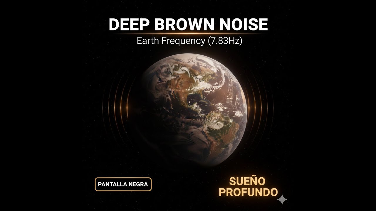Ruido Marrón Profundo (7 Horas) - Pantalla Negra para Dormir - Frecuencia de la Tierra (7.83Hz)
