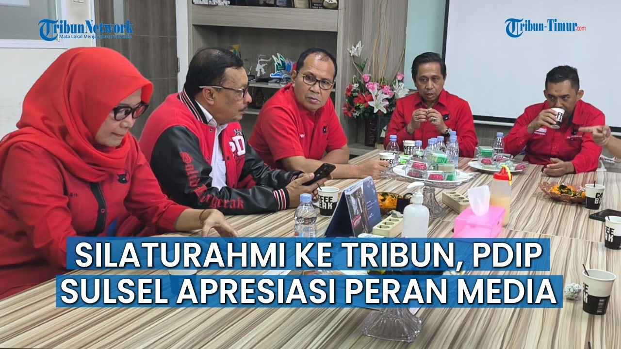 Silaturahmi ke Tribun-Timur, PDIP Sulsel Apresiasi Peran Media