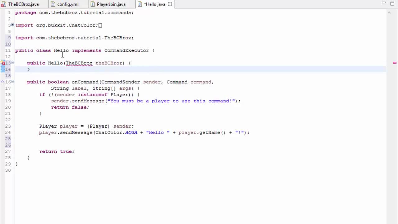How to Make a Bukkit/Spigot Plugin | Episode 7 | Using Config Files