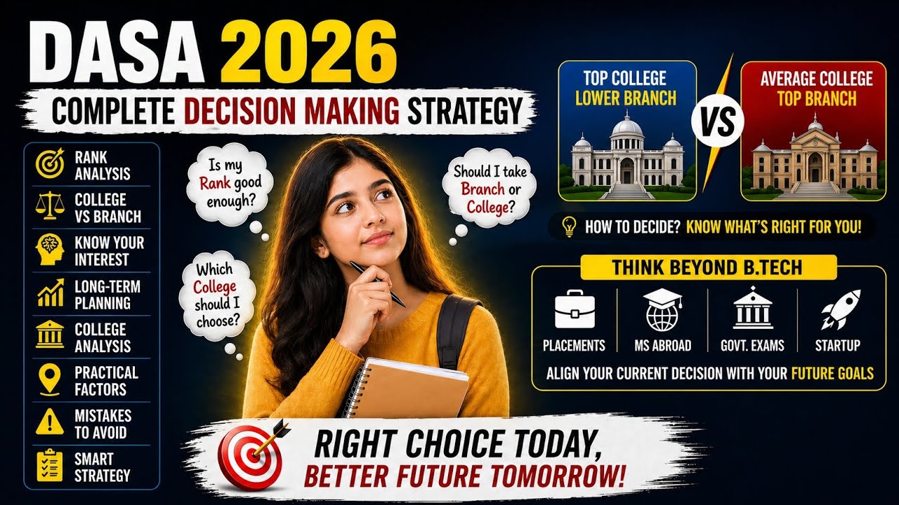 DASA 2026 Counselling Guide: Best Strategy for Every Rank
