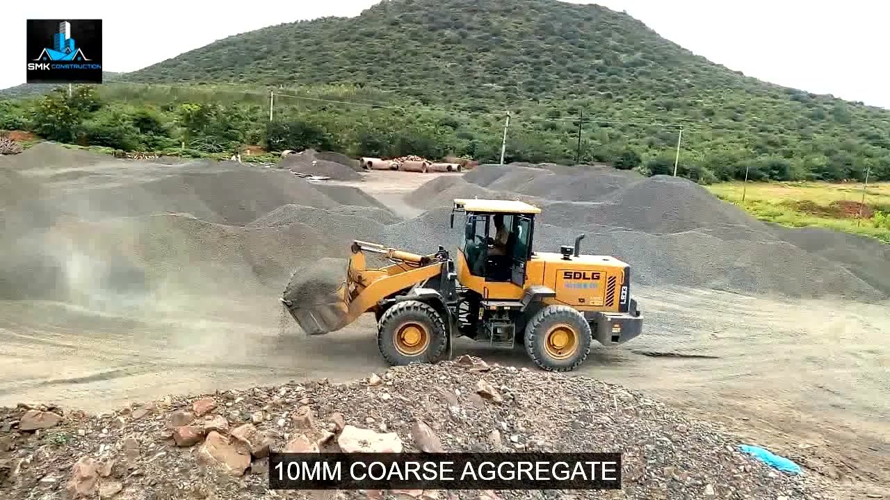 Wheel Loader Loading Aggregates To Conveyor In RMC Plant | RMC Batching Plant | Ready Mix Concrete