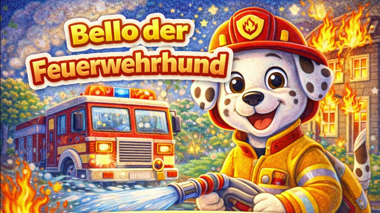 Bello der Feuerwehrhund | Feuerwehr Kinderlied mit Hund | Helfen & Retten