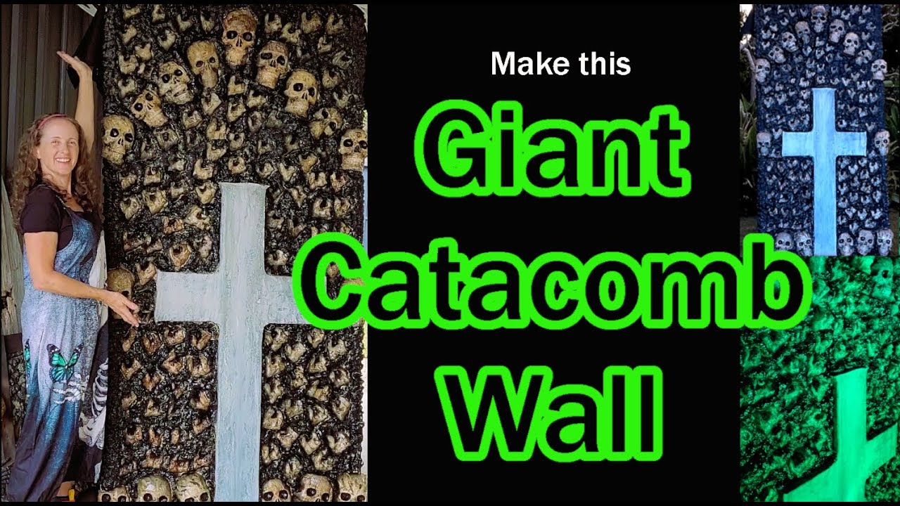 How I Made a Giant Catacomb Wall for Halloween! ☠️| Easy DIY Tutorial
