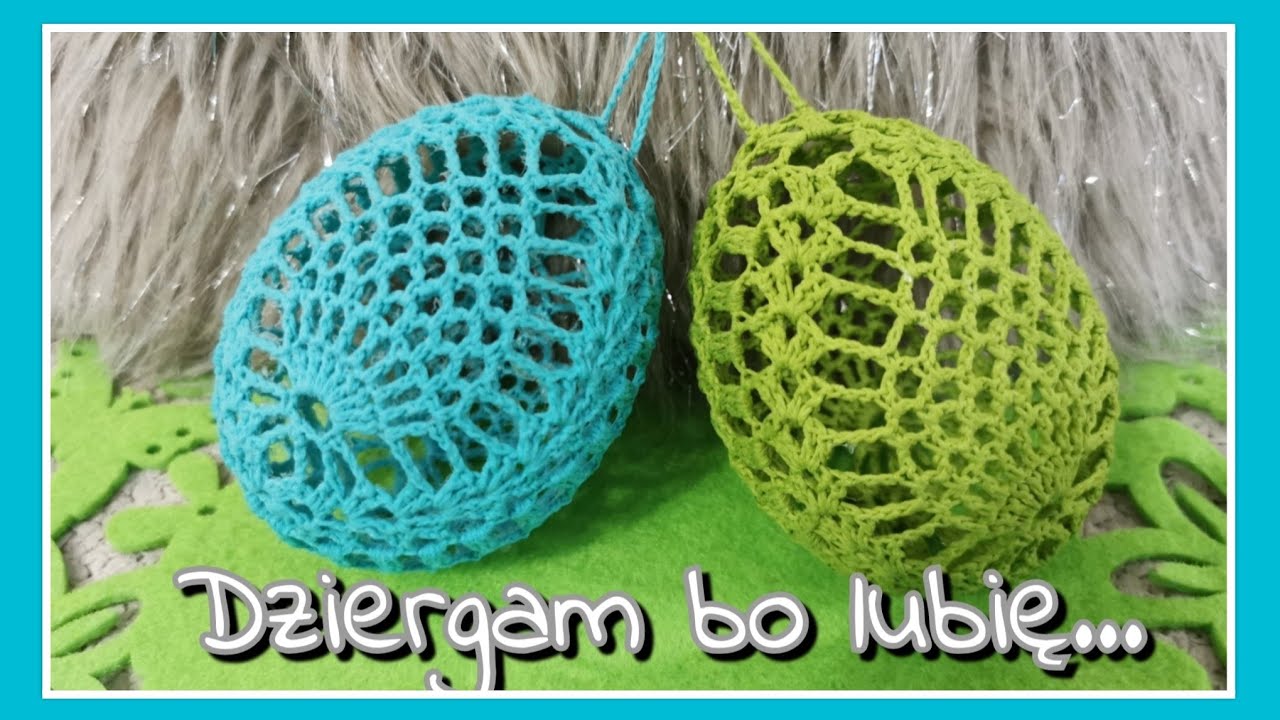Jajko na szydełku ananas, pisanka ok. 8cm