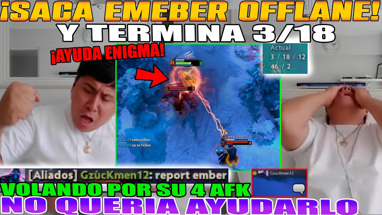 SACA EMBER OFFLANE Y TERMINA 3/18!! MACARIUS VOLANDO POR SU SUPORT 4 AFK. NO LO QUERIA AYUDAR DOTA 2