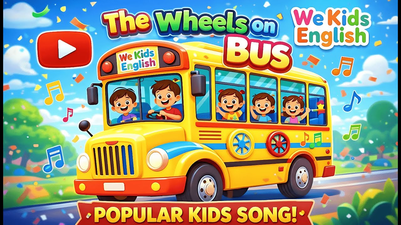 The Wheels on the Bus 🚌 | Fun Kids Song 🎶 | We English Kids