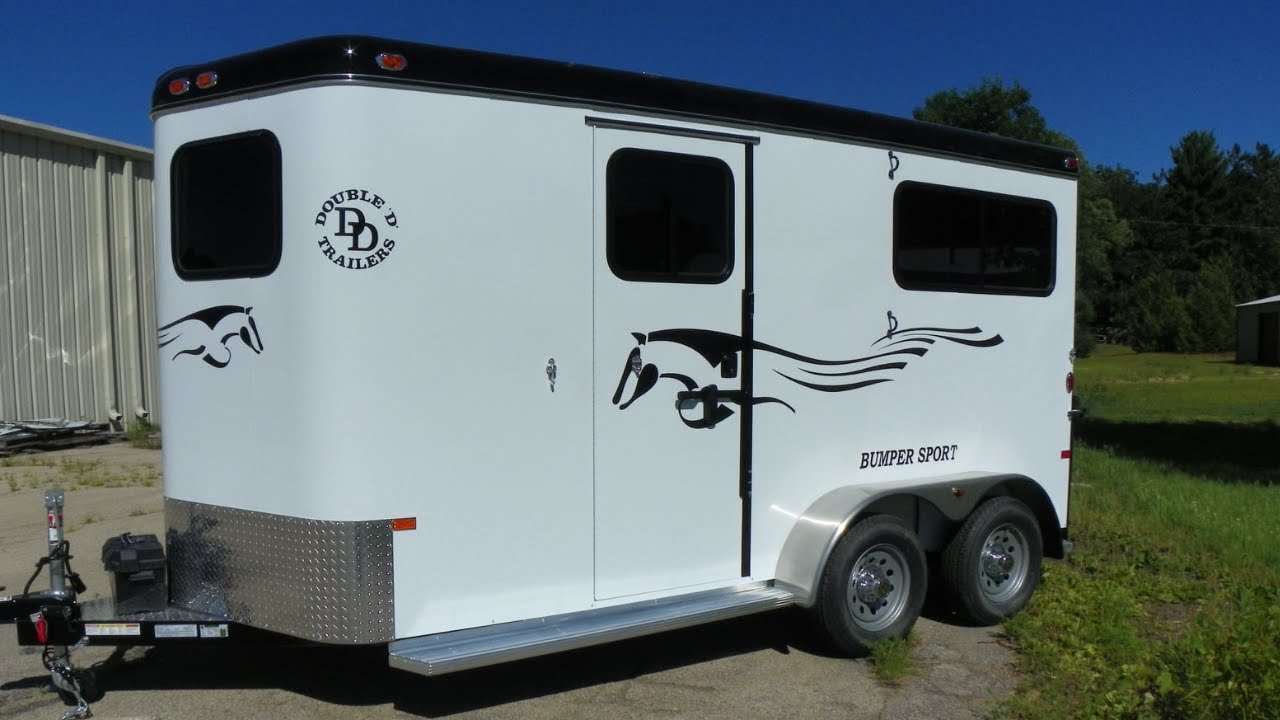 Tour the Two Horse Bumper Pull Trailer by Double D