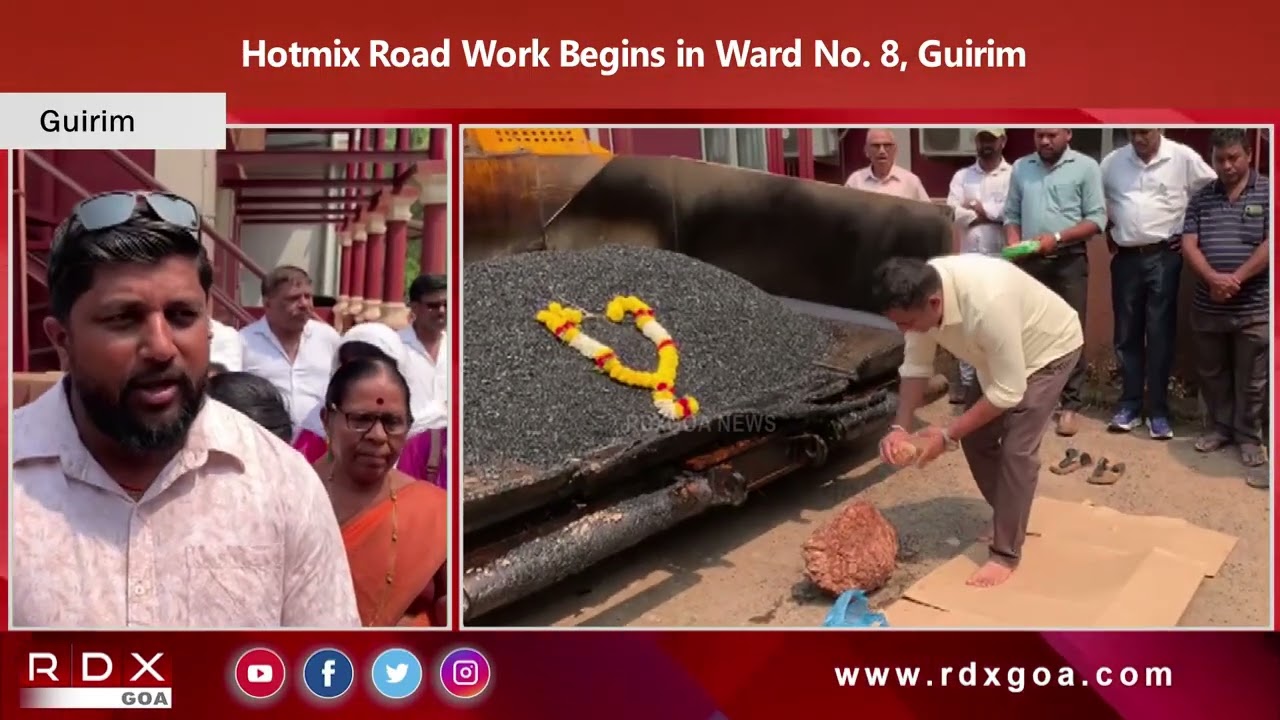 Hotmix Road Work Begins in Ward No. 8, Guirim