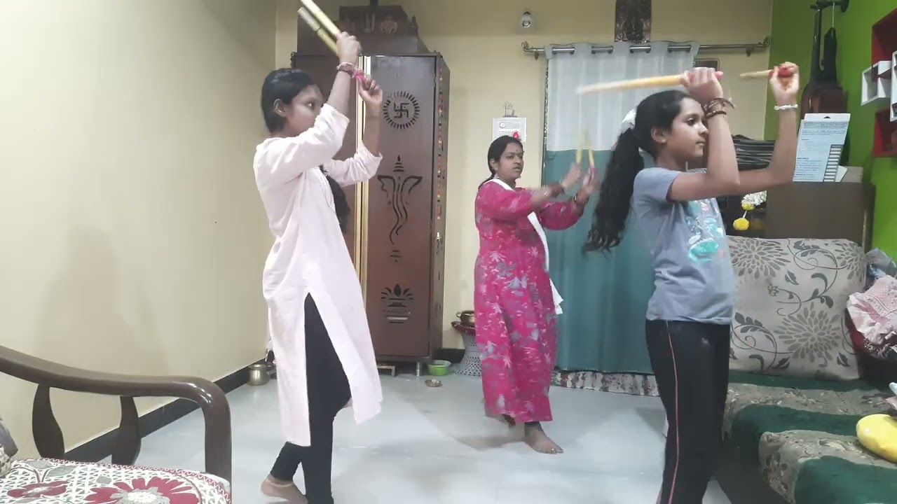 Mother & Daughters Kolatam Practice
