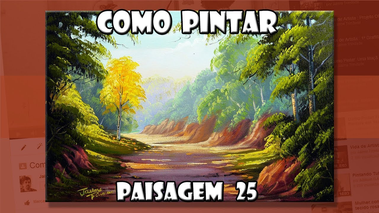 Como Pintar  Paisagem #25  (Passo a Passo)