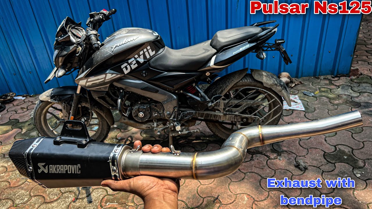 Akrapovic full system exhaust installed in bajaj pulsar ns125 || smooth exhaust sound