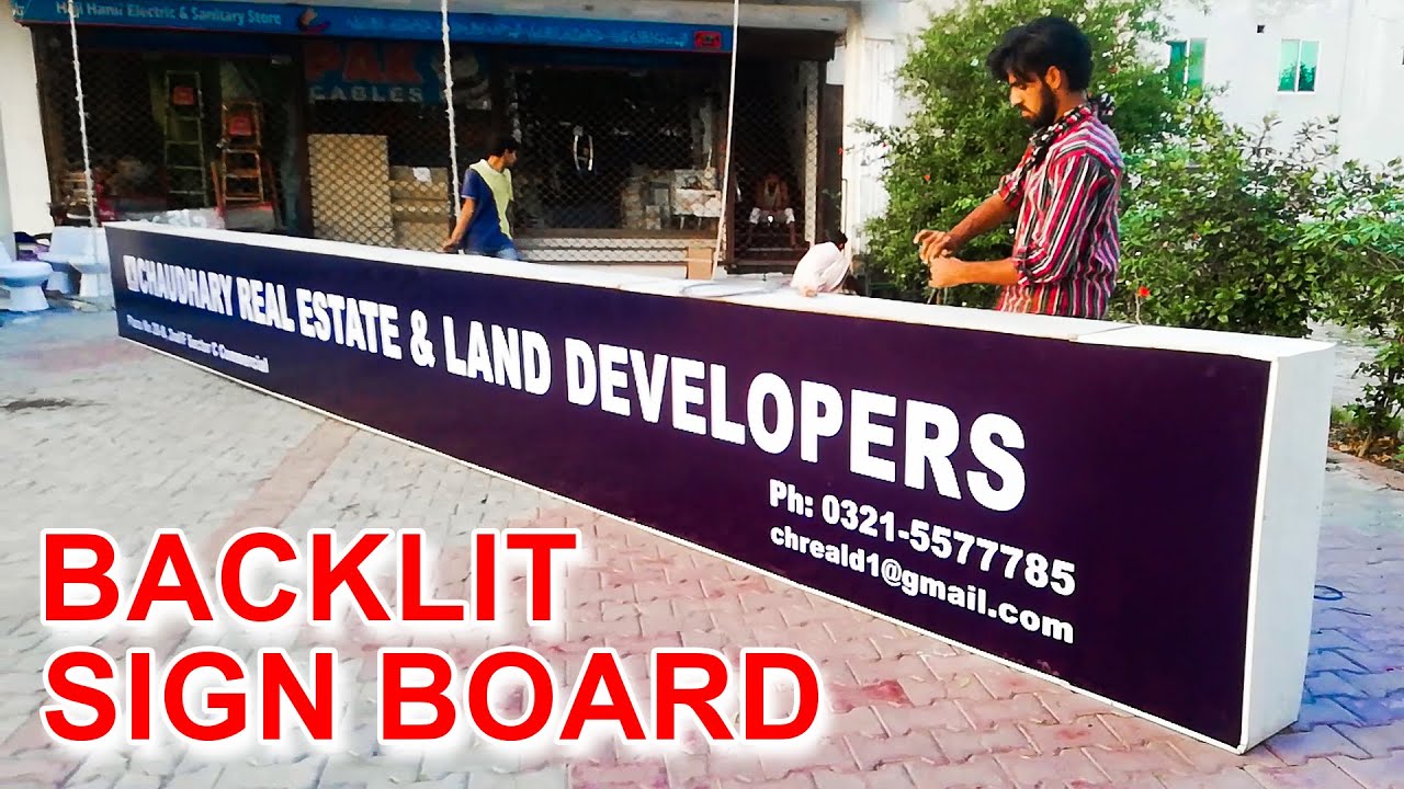 Glow Sign Board Making Process | Backlit Board Making to Fitting | LED Board Makers in Pakistan