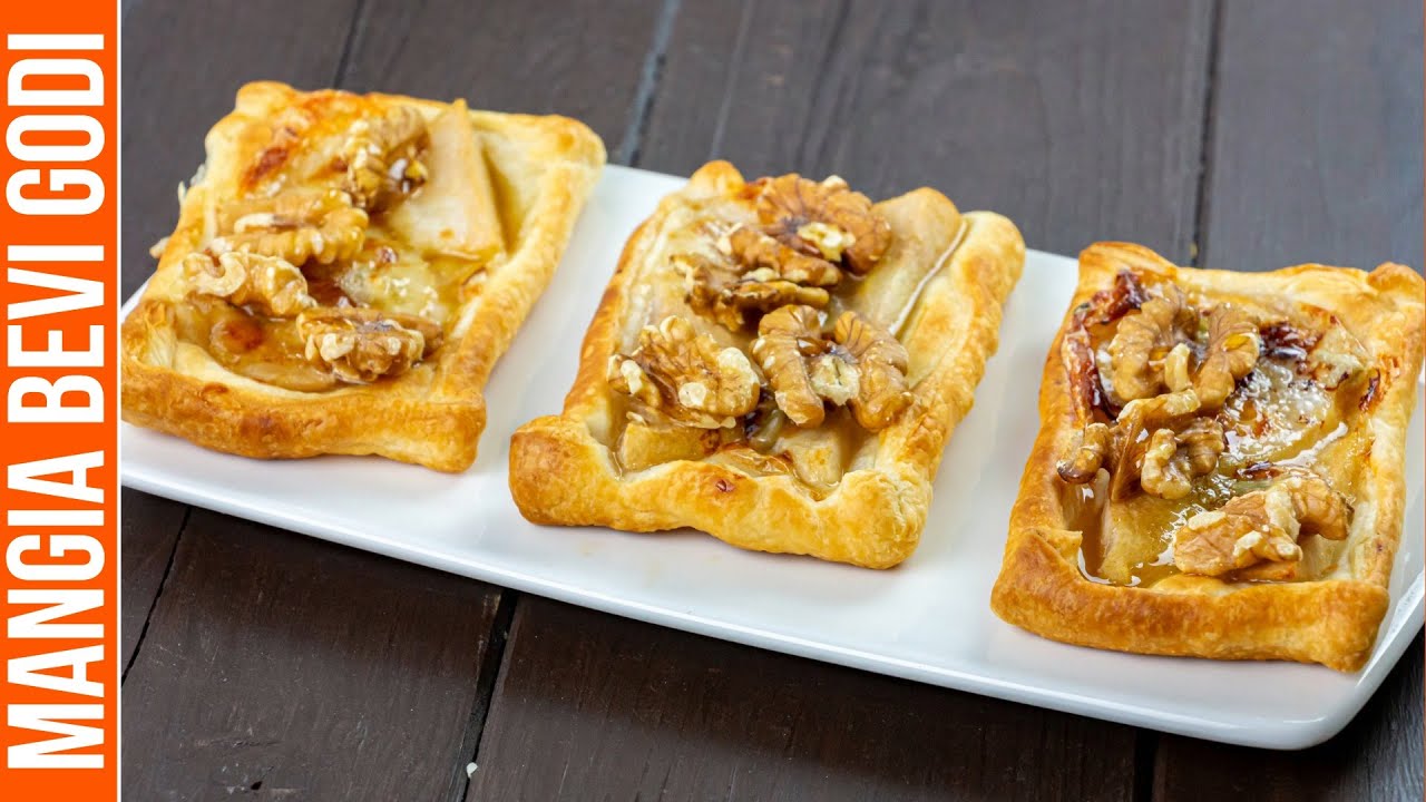 SFOGLIATINE CON PERE NOCI E GORGONZOLA