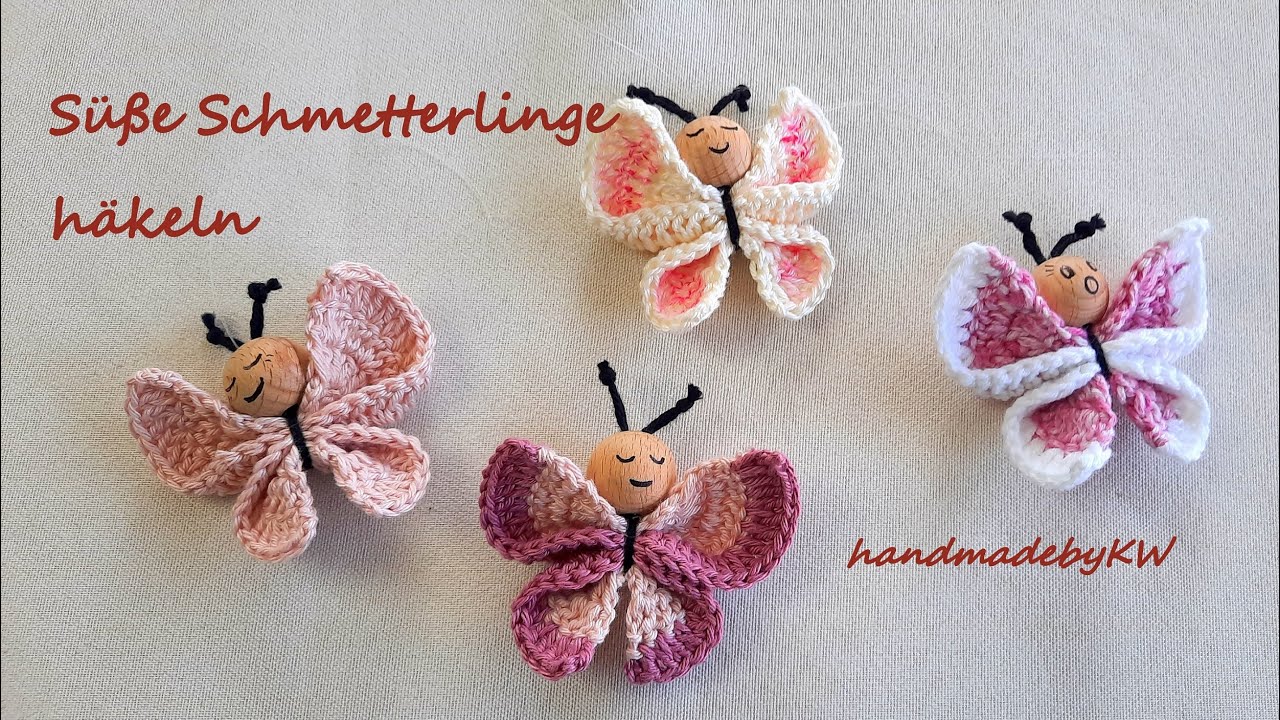 Schmetterlinge häkeln 🦋 Süße Schmetterlinge 🦋