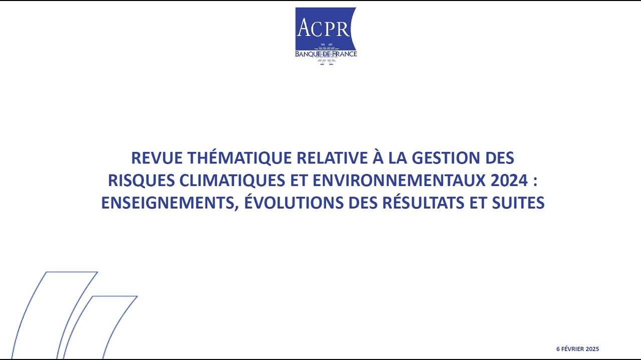 Résultats de la revue thématique sur les risques climatiques et environnementaux 2024