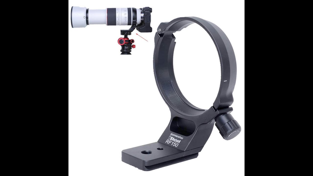 iShoot Lens Collar Tripod Mount Ring IS-RF150 for Canon RF 100-500mm f/4.5-7.1L IS USM